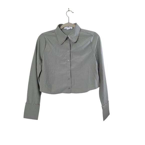 Love Is Eternity Blouse Green Diamonds Size Small Women's LIFE - Picture 1 of 3